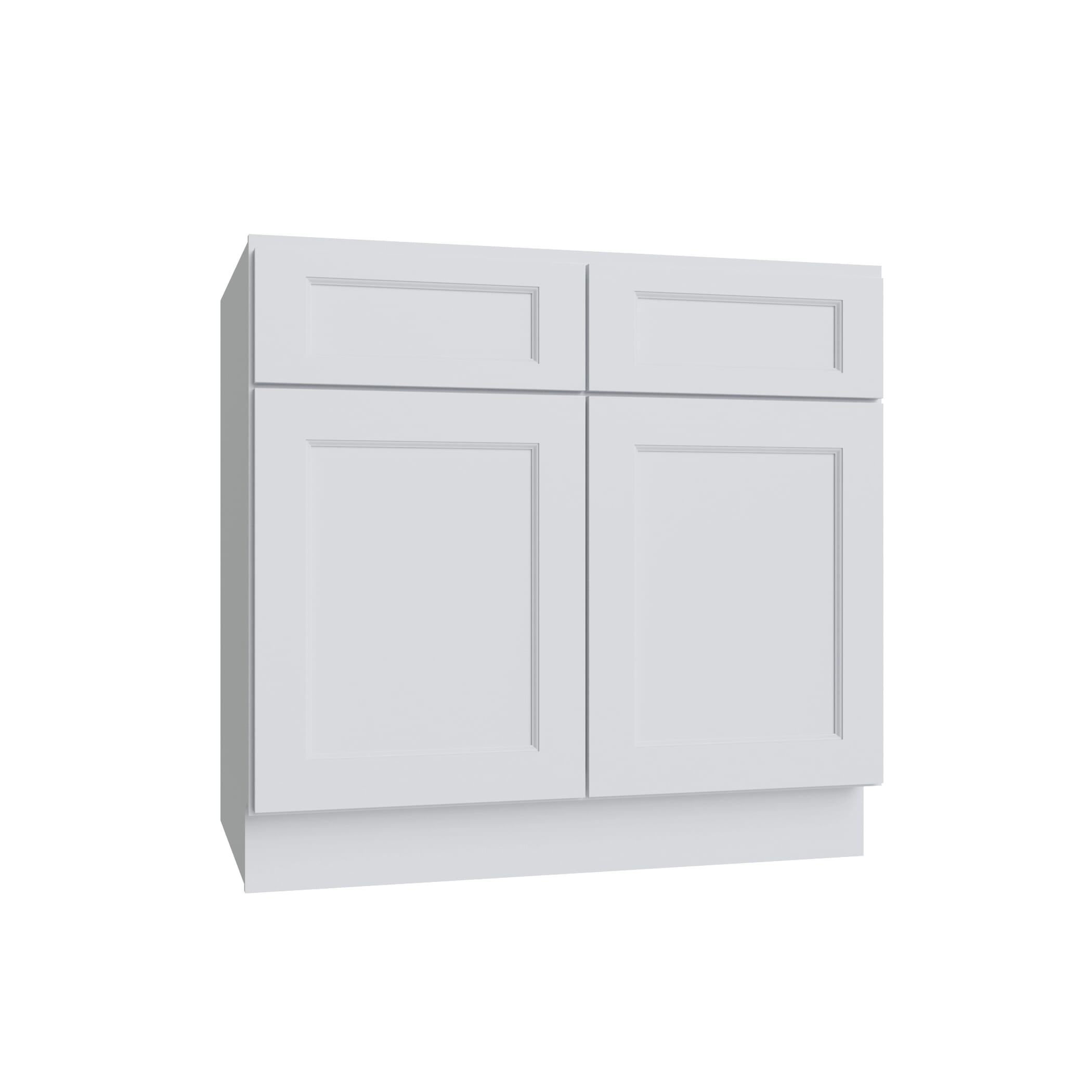 KCD Brooklyn Bright White Double Door Standard Base Cabinet - 39" W - product photo