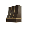 KCD Brooklyn Slate Sloped Hood with Brass Strapping - 30" W x 48" H - product photo