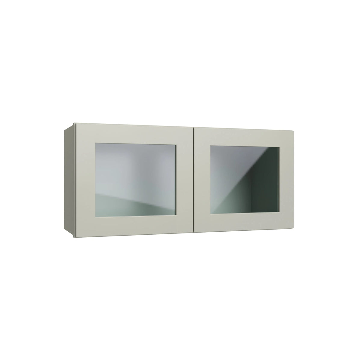 KCD Shaker Moss 15" Wall Stacking Cabinets with Glass - product photo