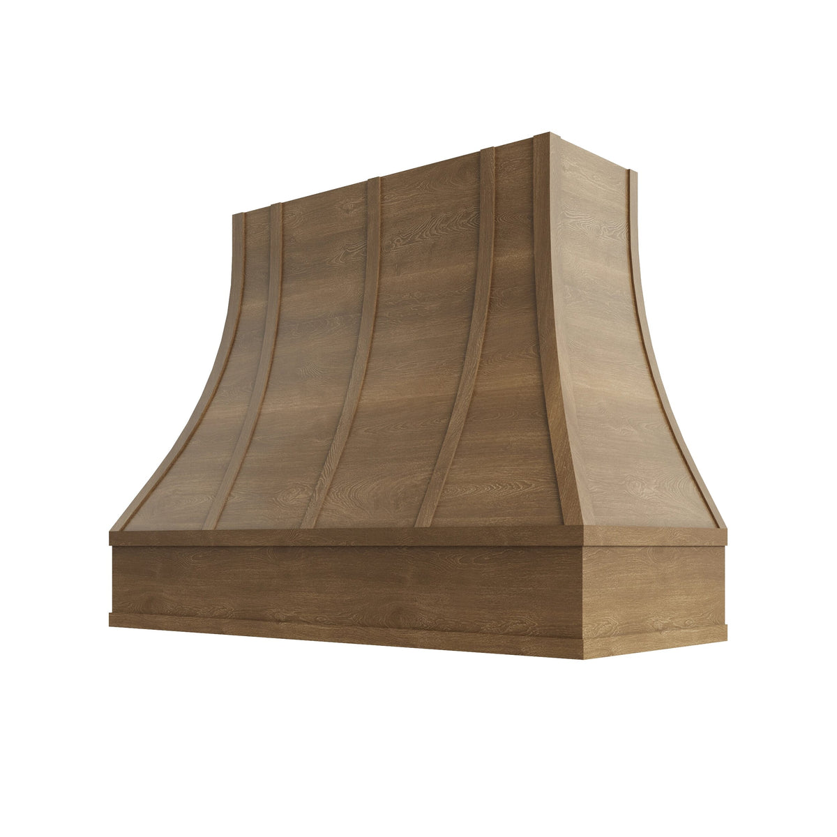 KCD Brooklyn Fawn Curved Hood with Strapping Flat Trim - 48" W x 36" H - product photo
