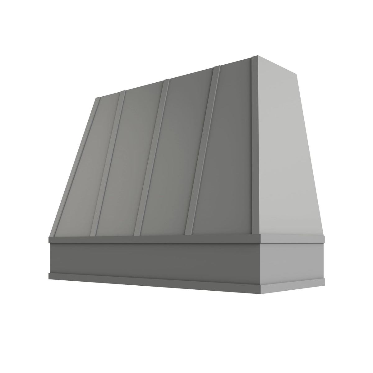 KCD Essential Gray Tapered Hood with Strapping Flat Trim - 48" W x 30" H - product photo