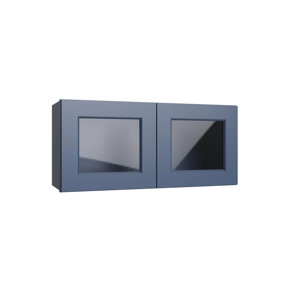 KCD Brooklyn Midnight 15" Wall Stacking Cabinets with Glass - product photo