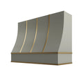KCD Shaker Moss Sloped Hood with Brass Strapping - 48" W x 36" H - product photo
