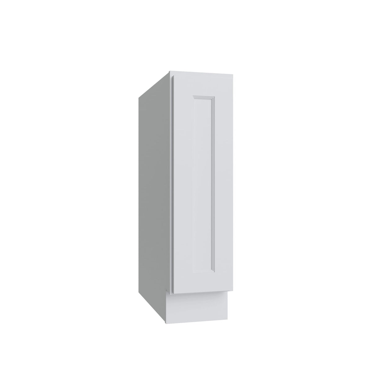 KCD Brooklyn Bright White Single Door Full Height Base Cabinet - 9" W - product photo