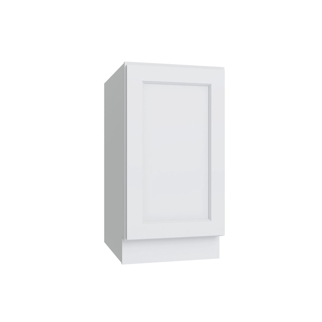KCD Brooklyn Bright White Full Height Single Door Base Cabinet - 12" W - product photo