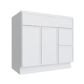 KCD Oslo White Vanity Sink Base Right Drawer Stacking Cabinet - 36" W - product photo