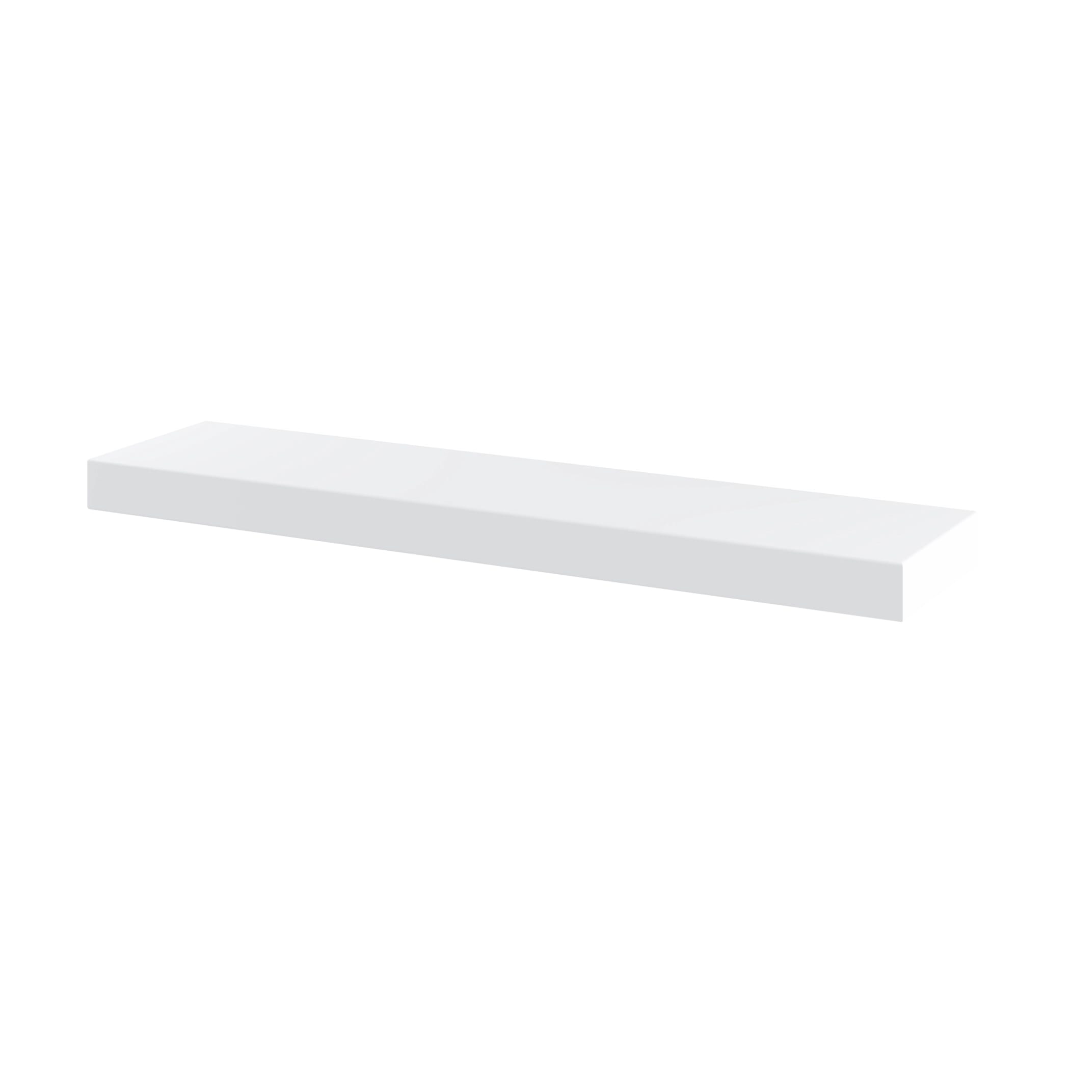 KCD Shaker Designer White Floating Shelf - 12" D x 42" W - product photo