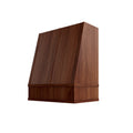 KCD Oslo Classic Walnut Angled Hood with Strapping Flat Trim - 30" W x 36" H - product photo