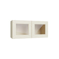 KCD Brooklyn Pearl 15" Wall Stacking Cabinets with Glass - product photo