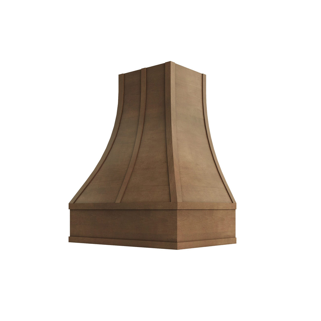 KCD Shaker Kodiak Curved Hood with Strapping Flat Trim - 30" W x 48" H - product photo