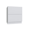 KCD Shaker Designer White Slab 2 Drawer Base Cabinet - 36" W - product photo