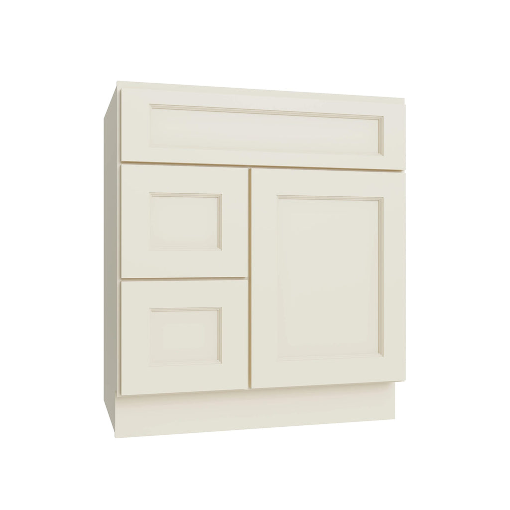 KCD Brooklyn Pearl Vanity Sink Base Left Drawer Stacking Cabinet - 30" W - product photo