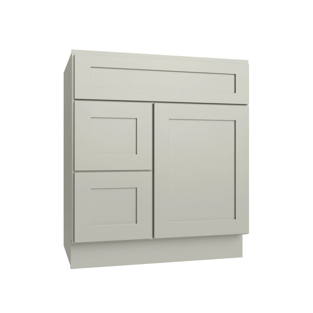 KCD Shaker Moss Vanity Sink Base Left Drawer Stacking Cabinet - 30" W - product photo
