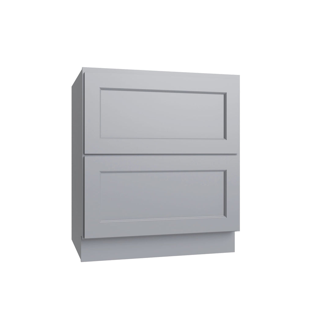 KCD Brooklyn Modern Gray 2 Drawer Base Cabinet - 30" W - product photo