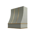 KCD Shaker Moss Sloped Hood with Brass Strapping - 30" W x 36" H - product photo