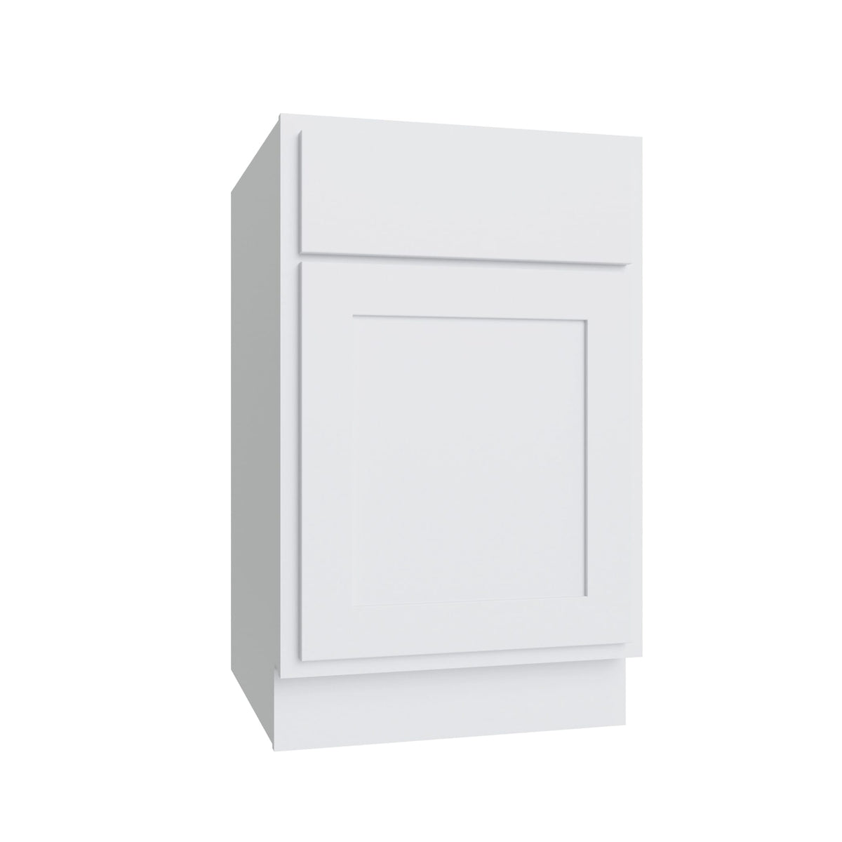 KCD Essential White Single Door Standard Base Cabinet - 18" W - product photo