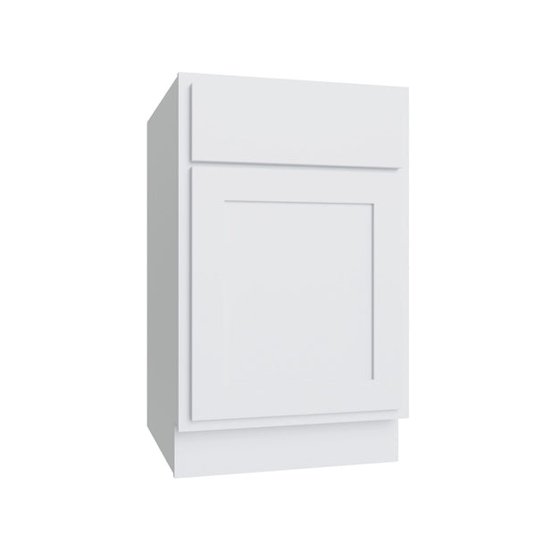KCD Essential White Single Door Standard Base Cabinet - 18" W