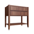KCD Oslo Classic Walnut Open Shelf Vanity SB - 36" W - product photo