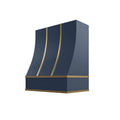 KCD Brooklyn Midnight Sloped Hood with Brass Strapping - 30" W x 30" H - product photo