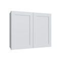 KCD Brooklyn Bright White Double Door Wall Cabinet - 39" W x 42" H - product photo