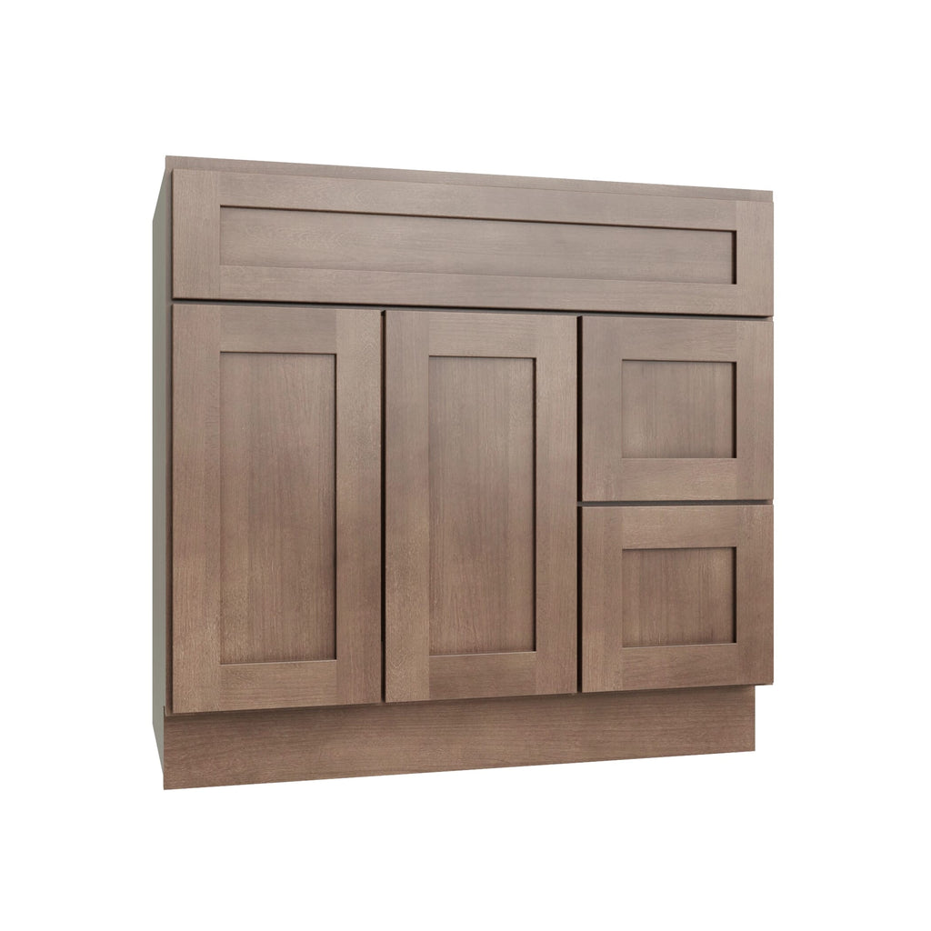 KCD Shaker Kodiak Vanity Sink Base Right Drawer Stacking Cabinet - 36" W - product photo