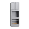 KCD Brooklyn Modern Gray Oven Cabinet - 33" W x 96" H - product photo