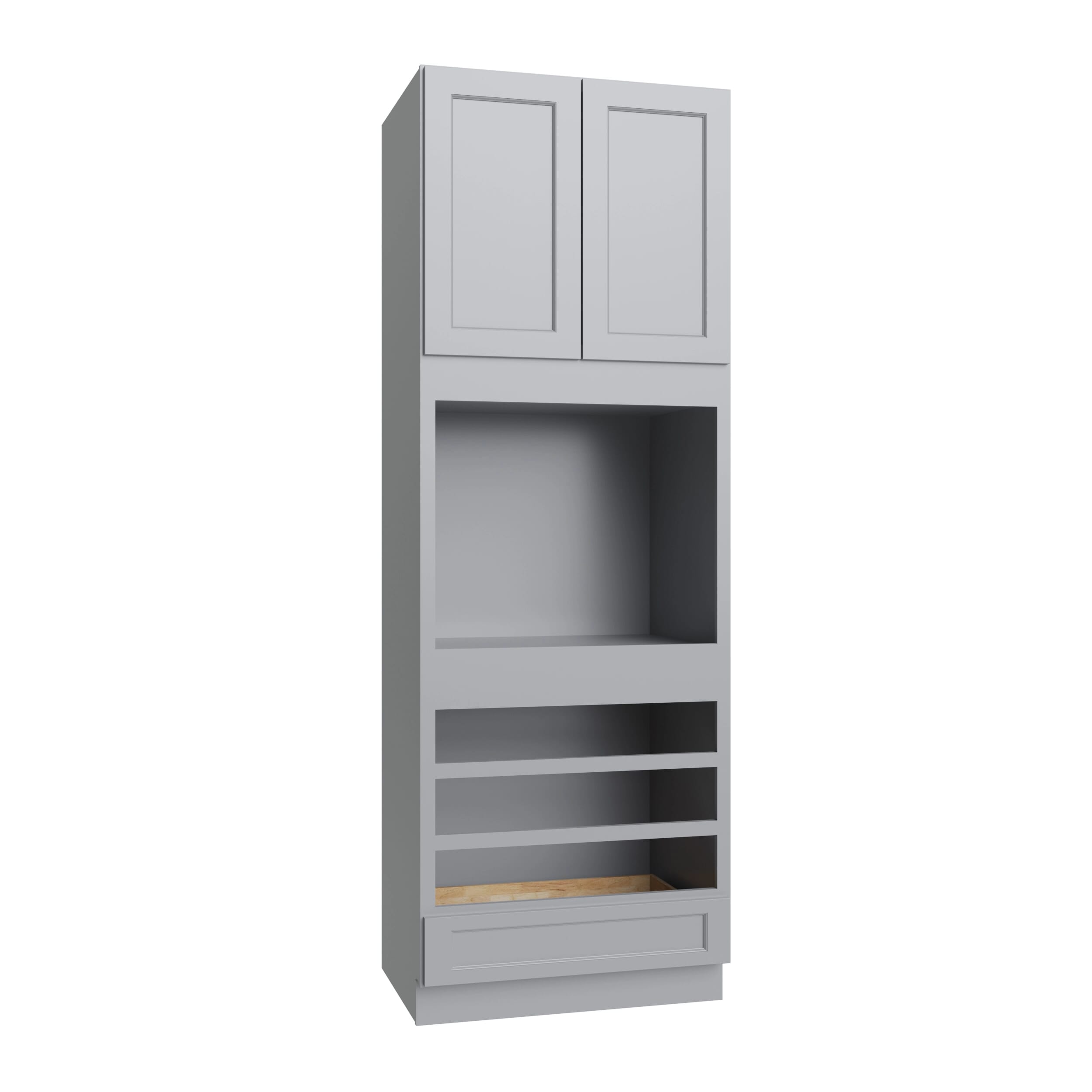 KCD Brooklyn Modern Gray Oven Cabinet - 33" W x 96" H - product photo
