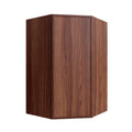 KCD Oslo Classic Walnut Corner Wall Cabinet - 27" W x 36" H - product photo