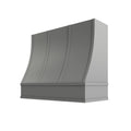 KCD Brooklyn Modern Gray Sloped Hood with Strapping Flat Trim - 42" W x 48" H - product photo