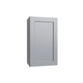 KCD Brooklyn Modern Gray Single Door Wall Cabinet - 15" W x 36" H - product photo