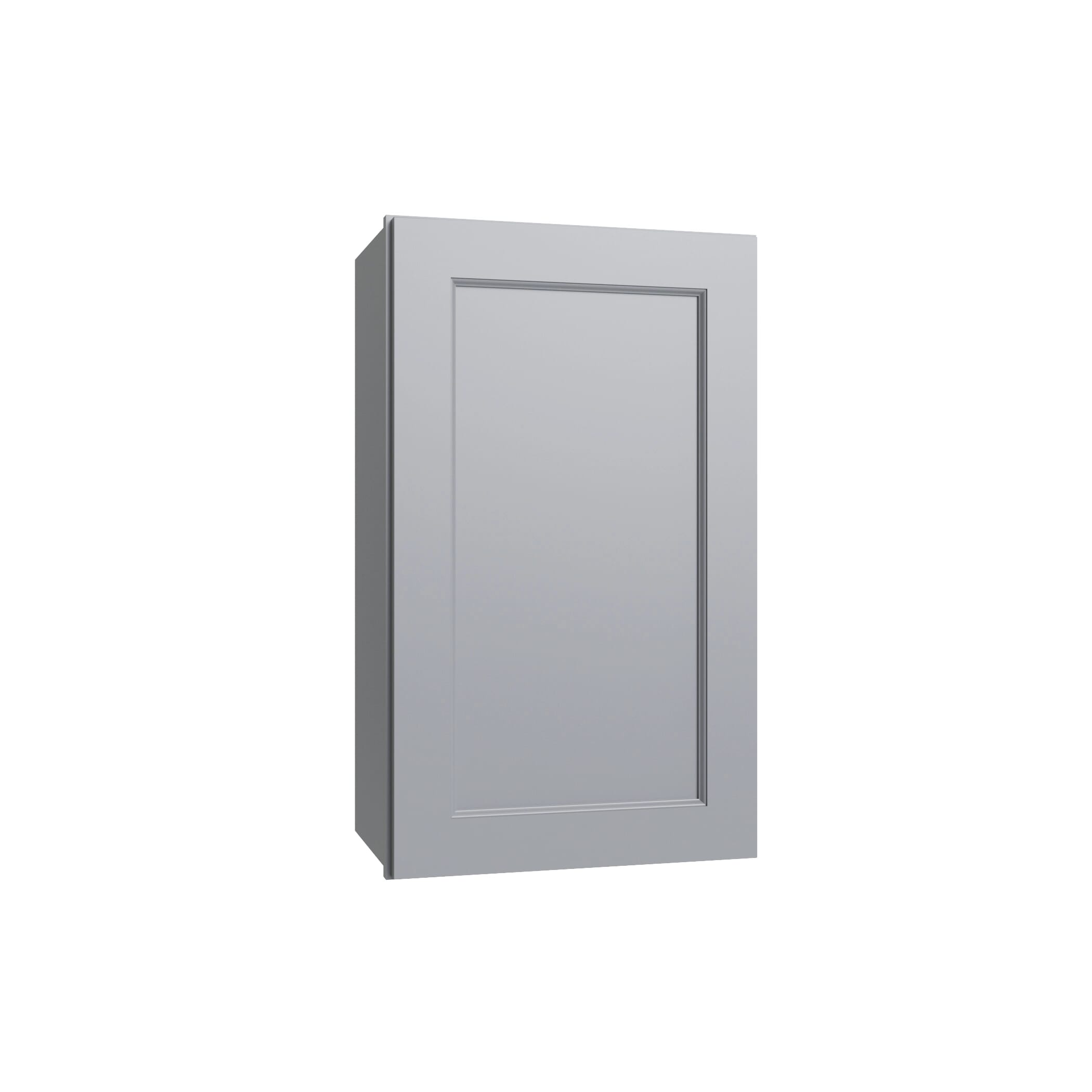 KCD Brooklyn Modern Gray Single Door Wall Cabinet - 15" W x 36" H - product photo