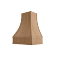 KCD Oslo Oak Curved Hood with Strapping Flat Trim - 30" W x 30" H - product photo