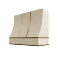 KCD Brooklyn Pearl Sloped Hood with Brass Strapping - 42" W x 48" H - product photo