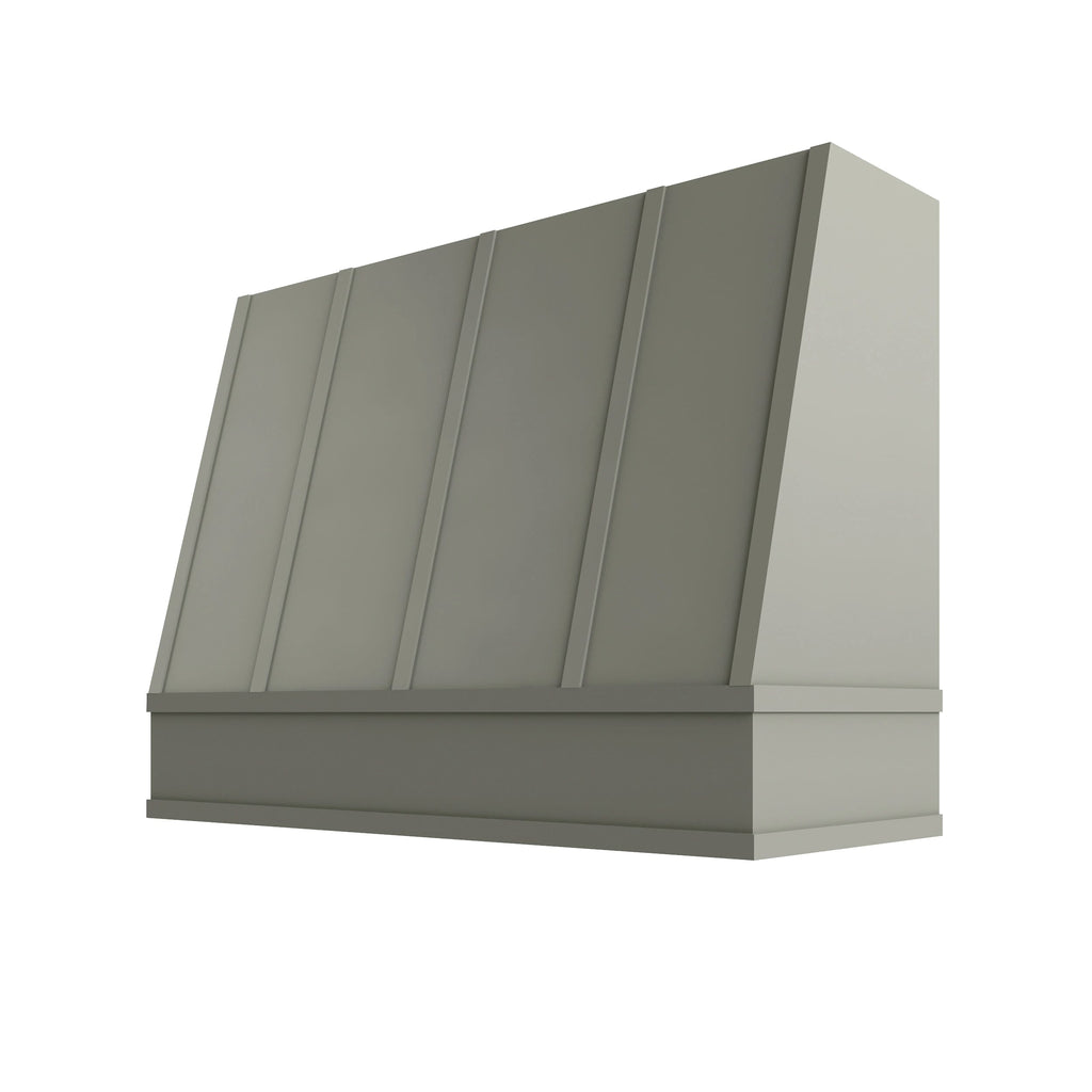 KCD Shaker Moss Angled Hood with Strapping Flat Trim - 48" W x 48" H - product photo