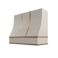 KCD Shaker Sand Sloped Hood with Brass Strapping - 42" W x 48" H - product photo