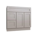 KCD Shaker Sand Vanity Sink Base Left Drawer Stacking Cabinet - 36" W - product photo