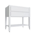 KCD Oslo White Open Shelf Vanity SB - 36" W - product photo