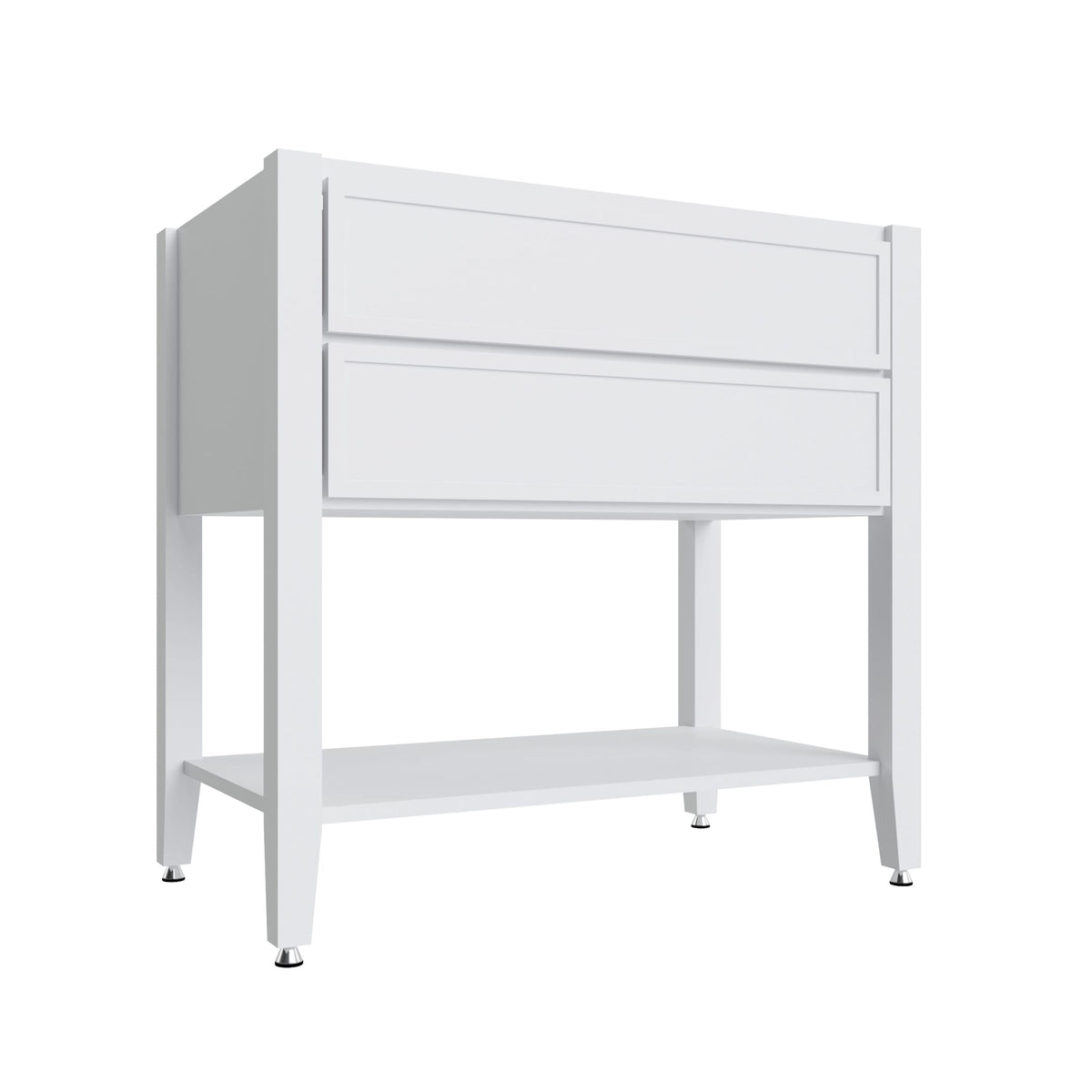 KCD Oslo White Open Shelf Vanity SB - 36" W - product photo