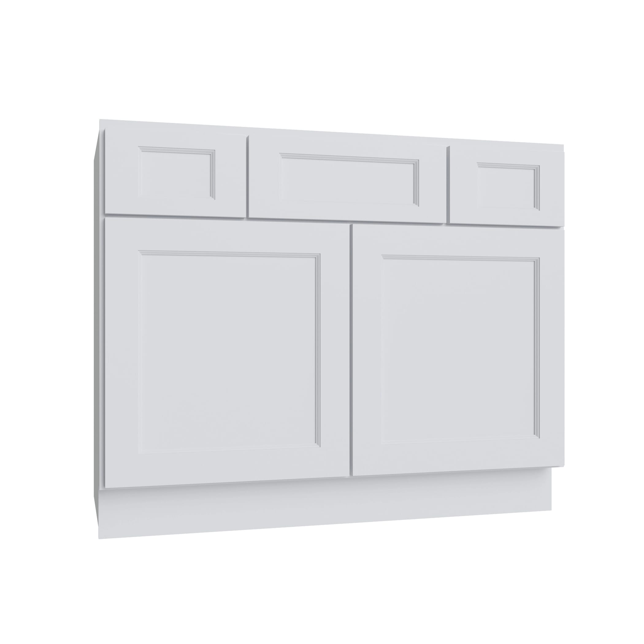 KCD Brooklyn Bright White Vanity Sink Base - 36" W - product photo