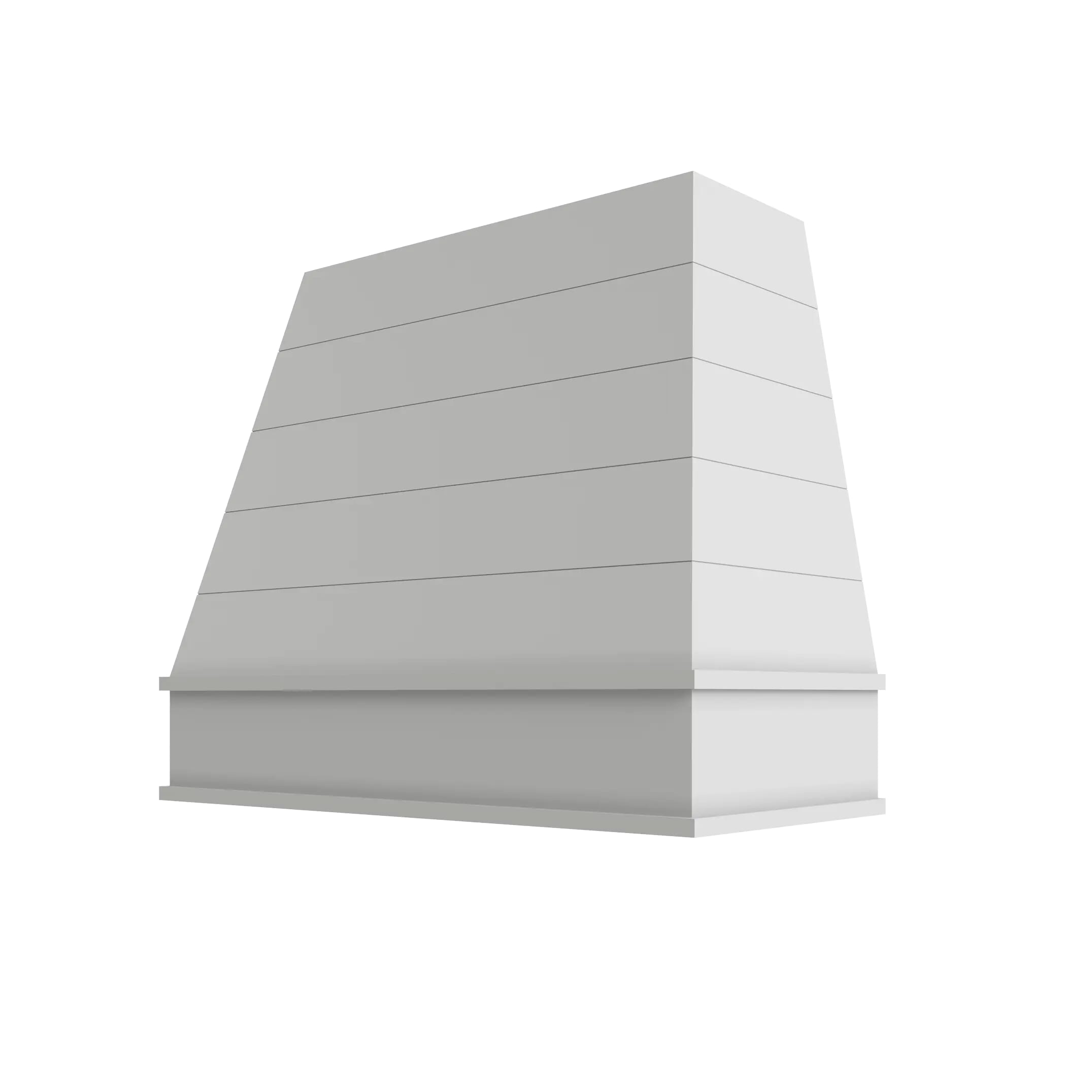 KCD Essential White Tapered with Shiplap Hood Block Trim - 36" W x 48" H - product photo
