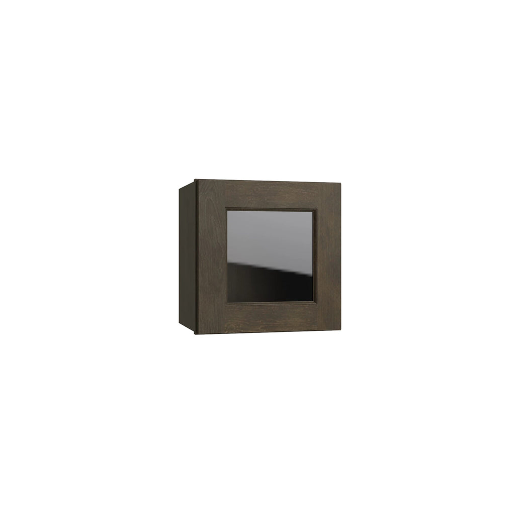 KCD Brooklyn Slate 15" Wall Stacking Cabinets with Glass - product photo