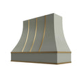 KCD Shaker Moss Curved Hood with Brass Strapping - 48" W x 36" H - product photo