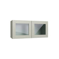 KCD Shaker Moss 27" W x 15" H Wall Stacking Cabinet with Glass (Double Door) - product photo