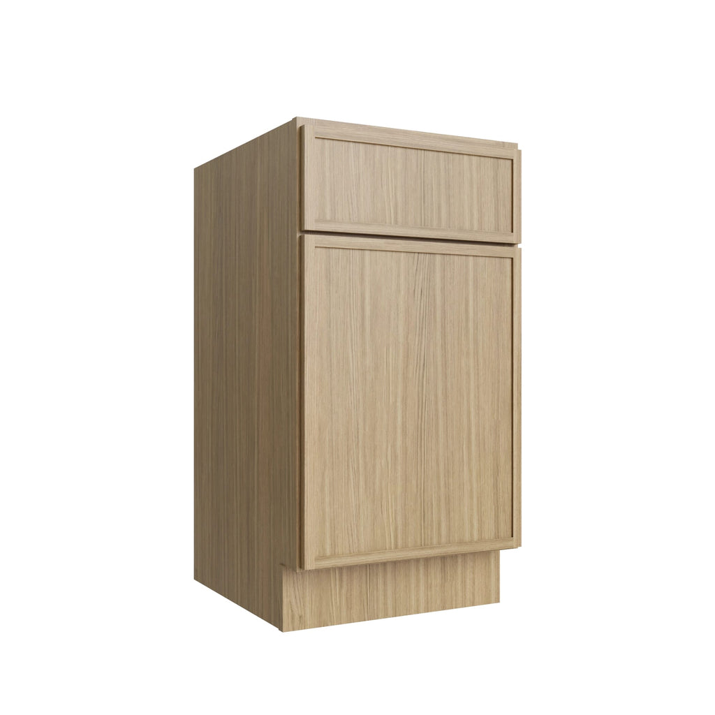 KCD Oslo Oak Single Door Base Vanity - 12" W - product photo