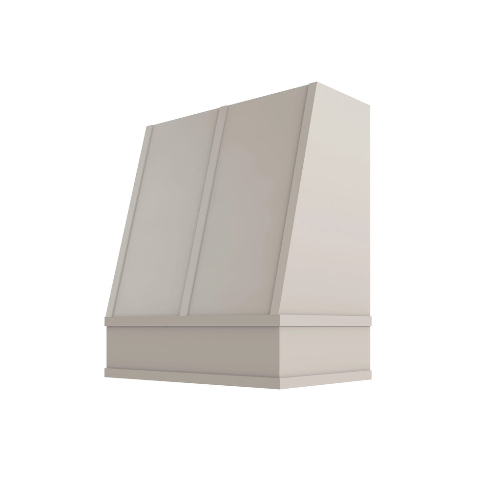 KCD Shaker Sand Angled Hood with Strapping Flat Trim - 30" W x 36" H - product photo