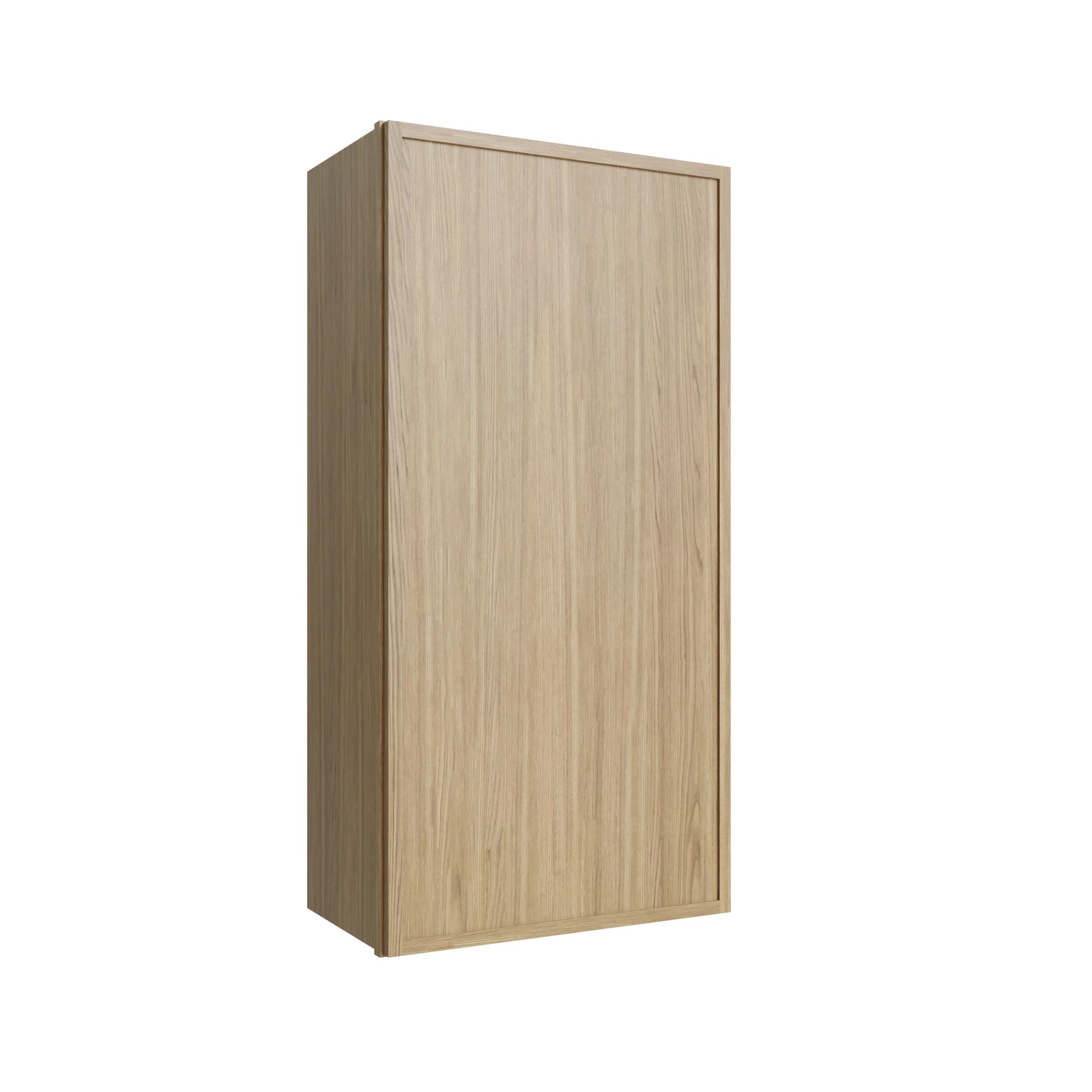 KCD Oslo Oak Single Door Wall Cabinet - 12" W x 42" H - product photo