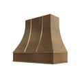 KCD Shaker Kodiak Curved Hood with Brass Strapping - 42" W x 48" H - product photo