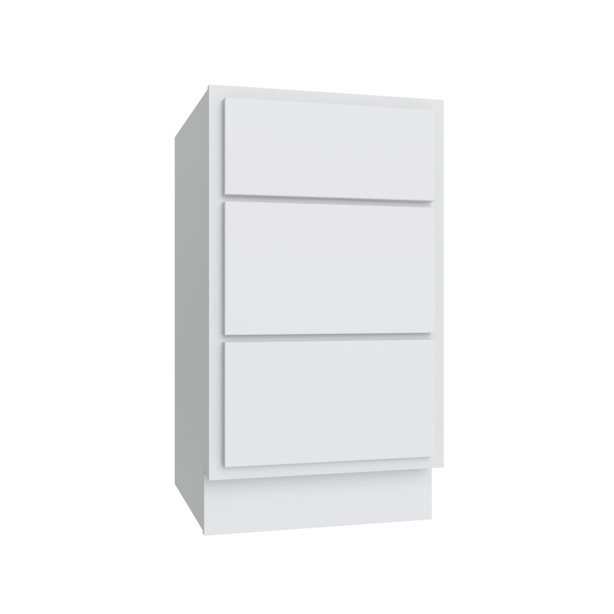KCD Essential White Vanity Drawer Base - 12" W x 32.5" H x 21" D - Reduced Height - product photo