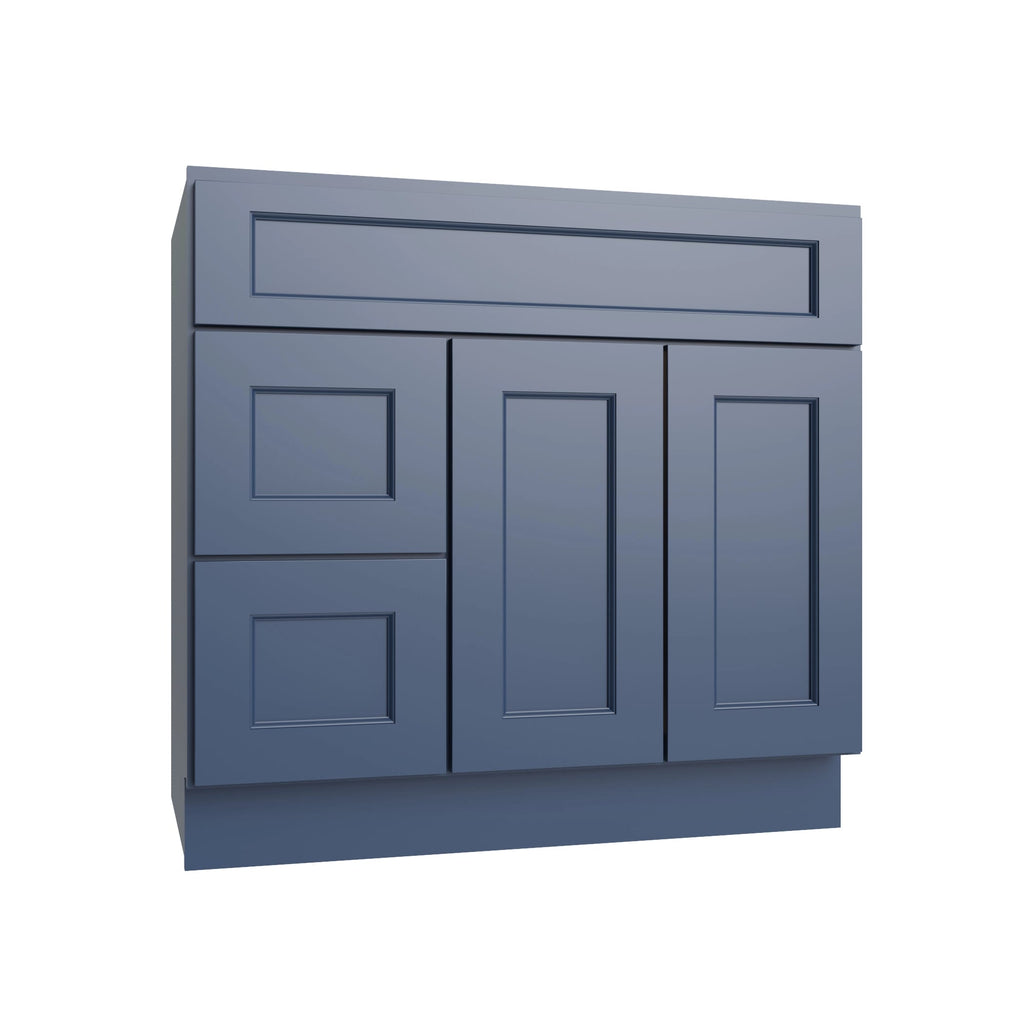 KCD Brooklyn Midnight Vanity Sink Base Left Drawer Stacking Cabinet - 36" W - product photo