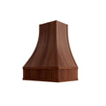 KCD Oslo Classic Walnut Curved Hood with Strapping Flat Trim - 30" W x 30" H - product photo
